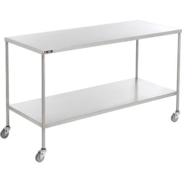 AERO Stainless Steel Instrument Table with Lower Shelf, 48